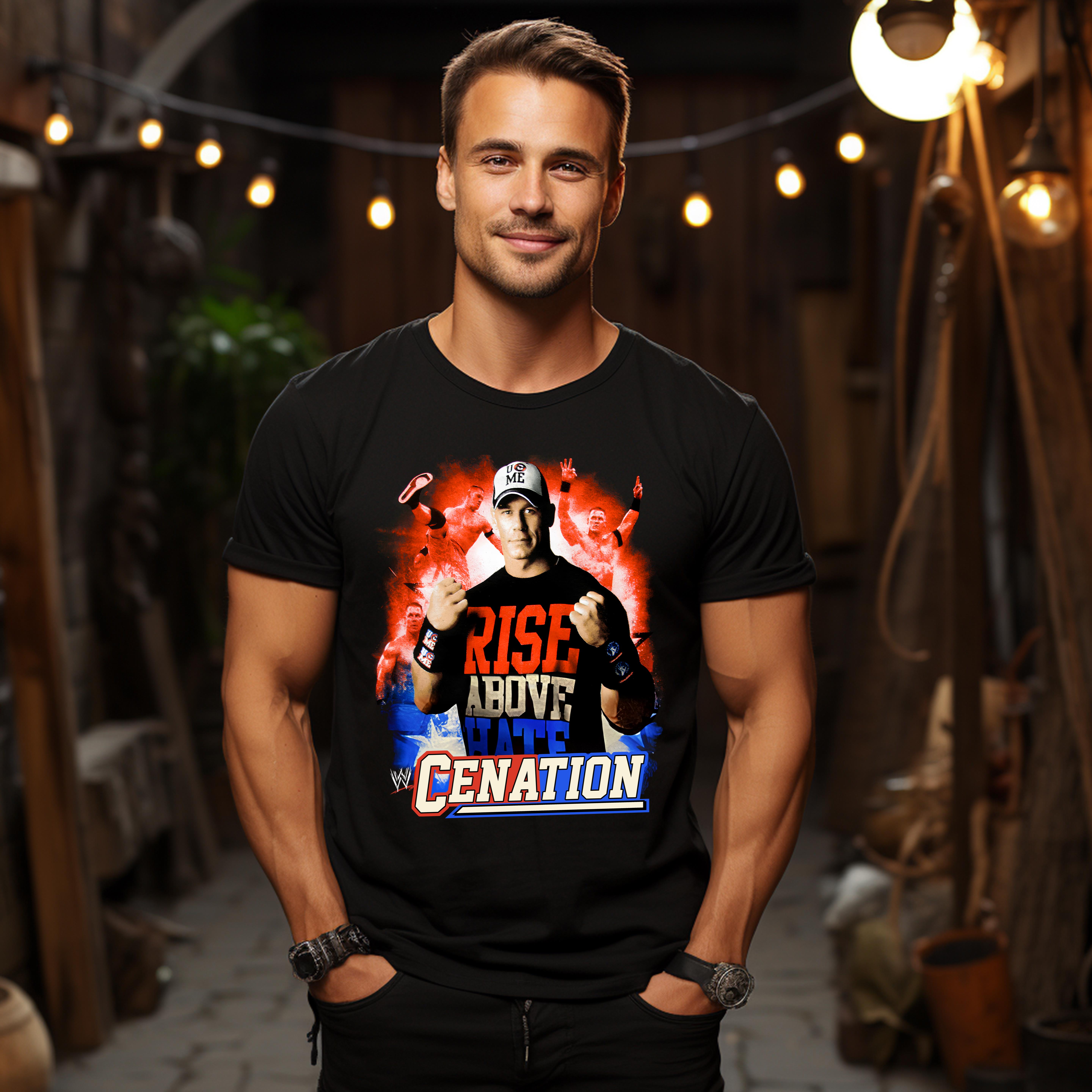 Wwe John Cena Graphic Cenation Wrestling Sport T-Shirt Up To 4XL